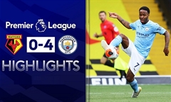 Video bóng đá Premier League 2019-2020: Watford 0-4 Man City